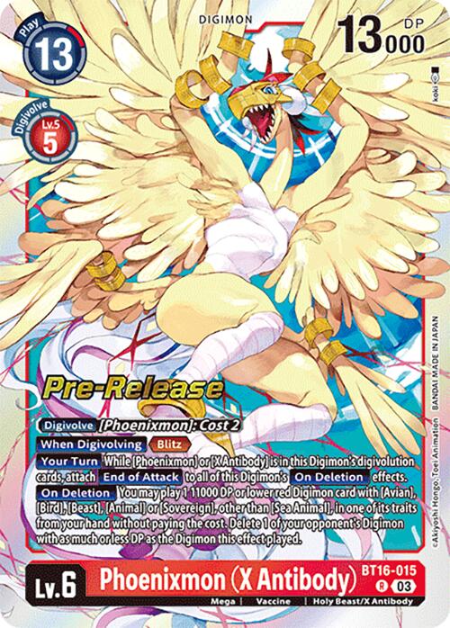 Phoenixmon (X Antibody) [BT16-015] [Beginning Observer Pre-Release Promos] | Cracking-Singles