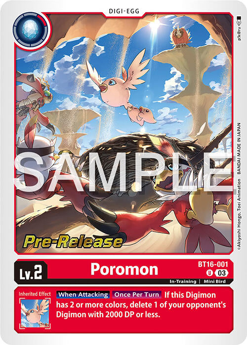 Poromon [BT16-001] [Beginning Observer Pre-Release Promos] | Cracking-Singles