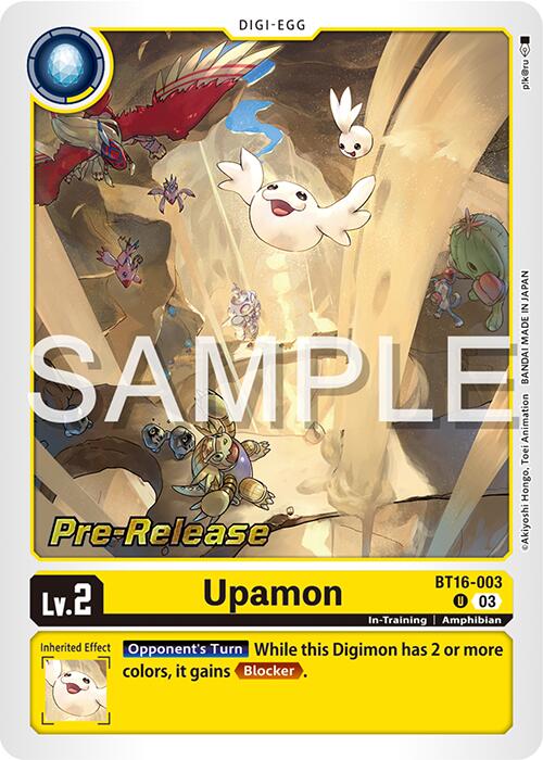 Upamon [BT16-003] [Beginning Observer Pre-Release Promos] | Cracking-Singles