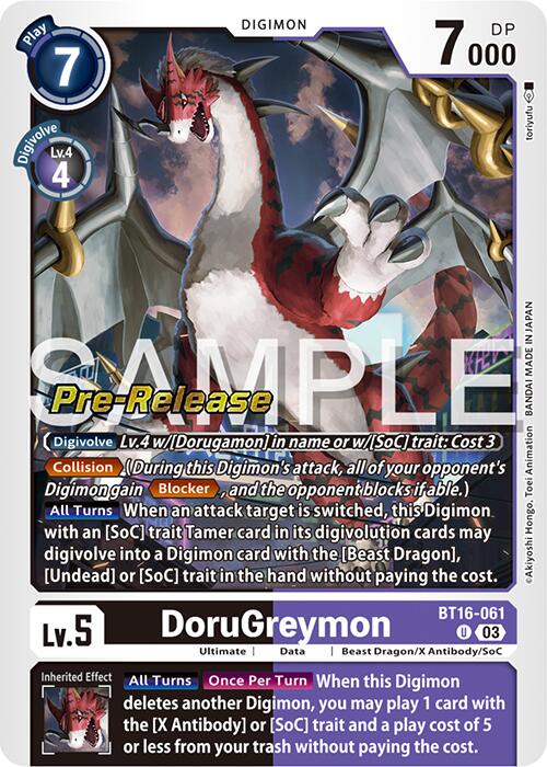 DoruGreymon [BT16-061] [Beginning Observer Pre-Release Promos] | Cracking-Singles