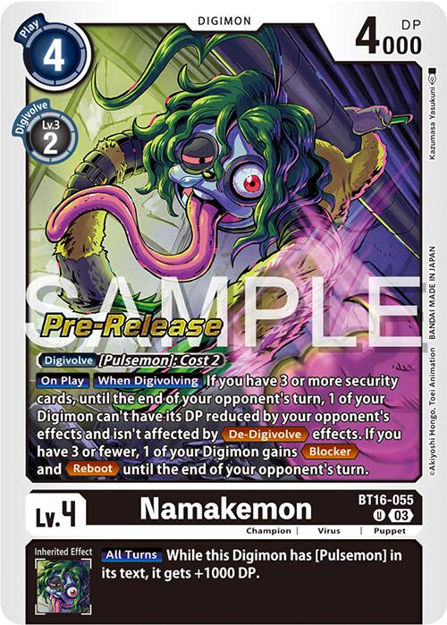 Namakemon [BT16-055] [Beginning Observer Pre-Release Promos] | Cracking-Singles