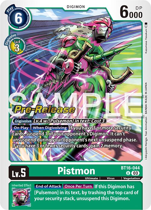 Pistmon [BT16-044] [Beginning Observer Pre-Release Promos] | Cracking-Singles