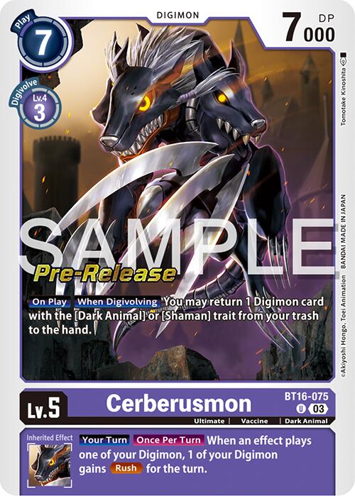 Cerberusmon [BT16-075] [Beginning Observer Pre-Release Promos] | Cracking-Singles