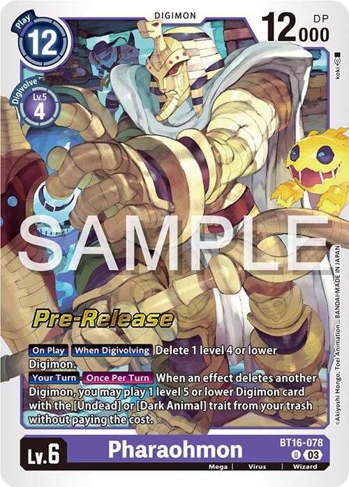 Pharaohmon [BT16-078] [Beginning Observer Pre-Release Promos] | Cracking-Singles