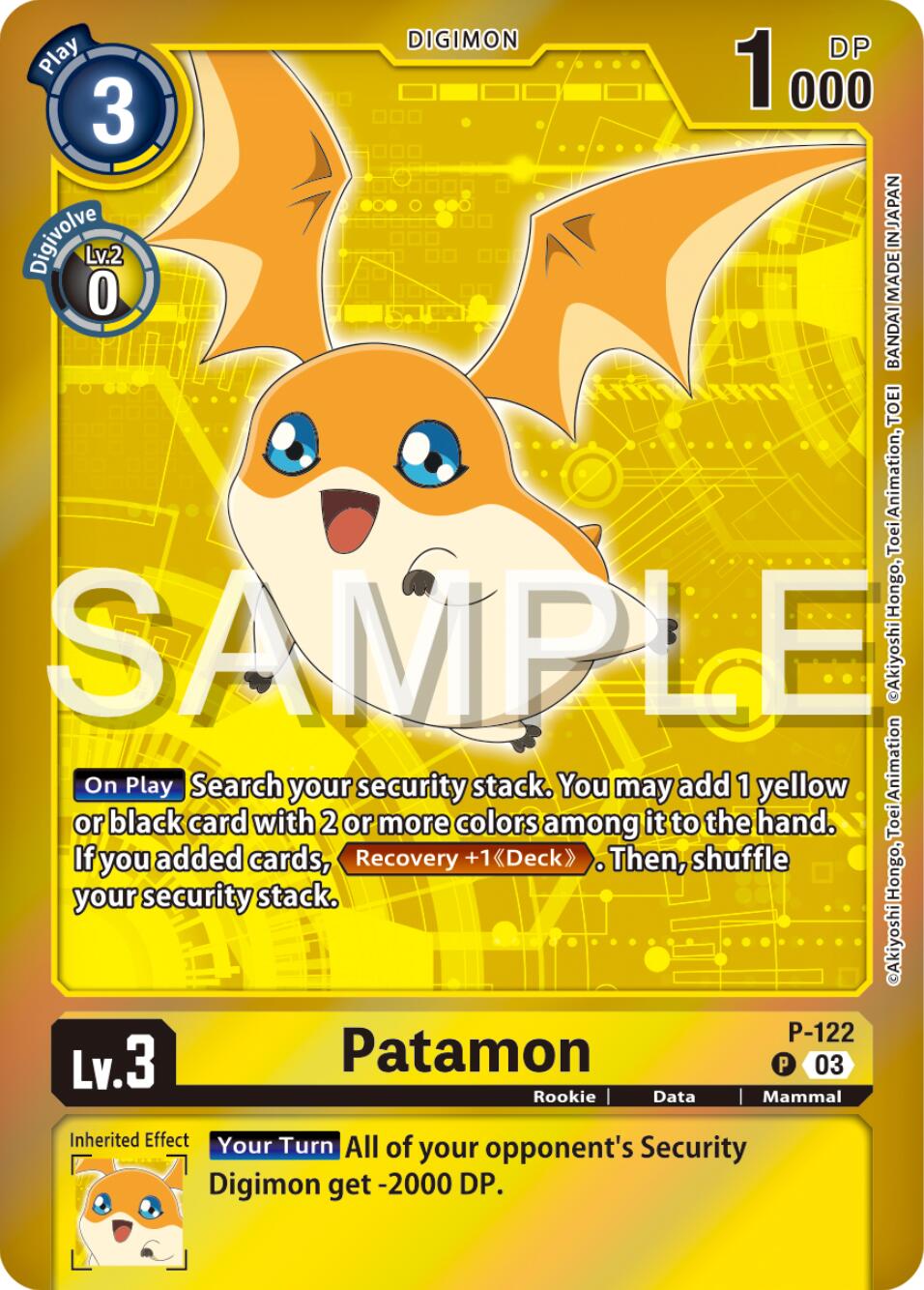 Patamon [P-122] (Digimon Adventure Box 2024) [Promotional Cards] | Cracking-Singles