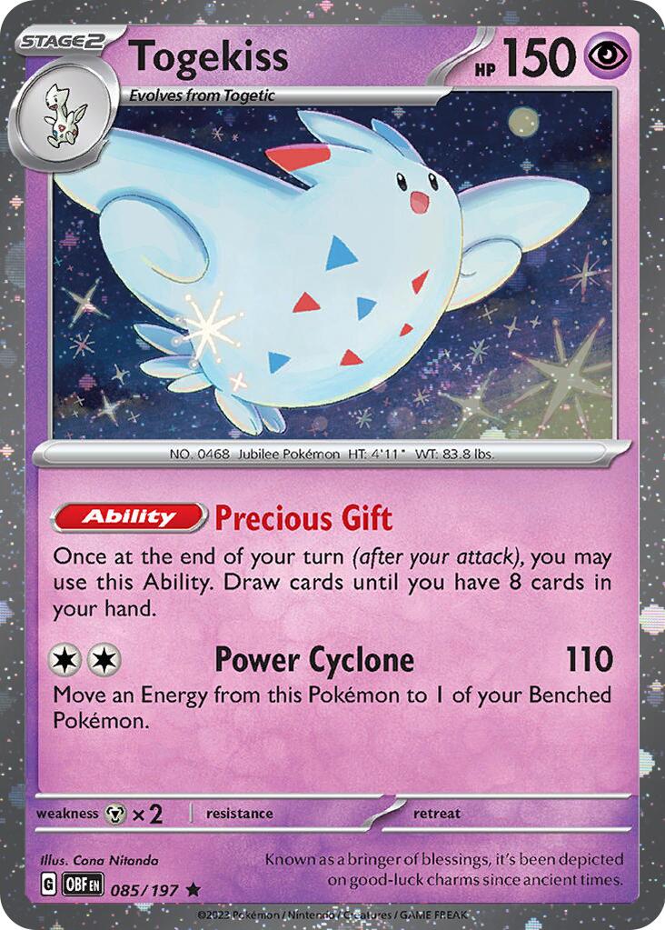 Togekiss (085/197) (Cosmos Holo) [Scarlet & Violet: Obsidian Flames] | Cracking-Singles