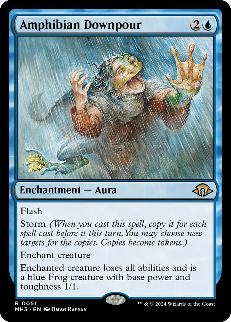 Amphibian Downpour [Modern Horizons 3 Prerelease Promos] | Cracking-Singles