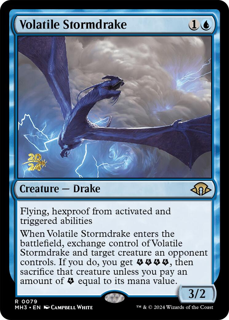 Volatile Stormdrake [Modern Horizons 3 Prerelease Promos] | Cracking-Singles