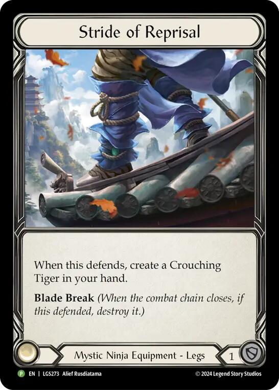 Stride of Reprisal [LGS273] (Promo)  Rainbow Foil | Cracking-Singles