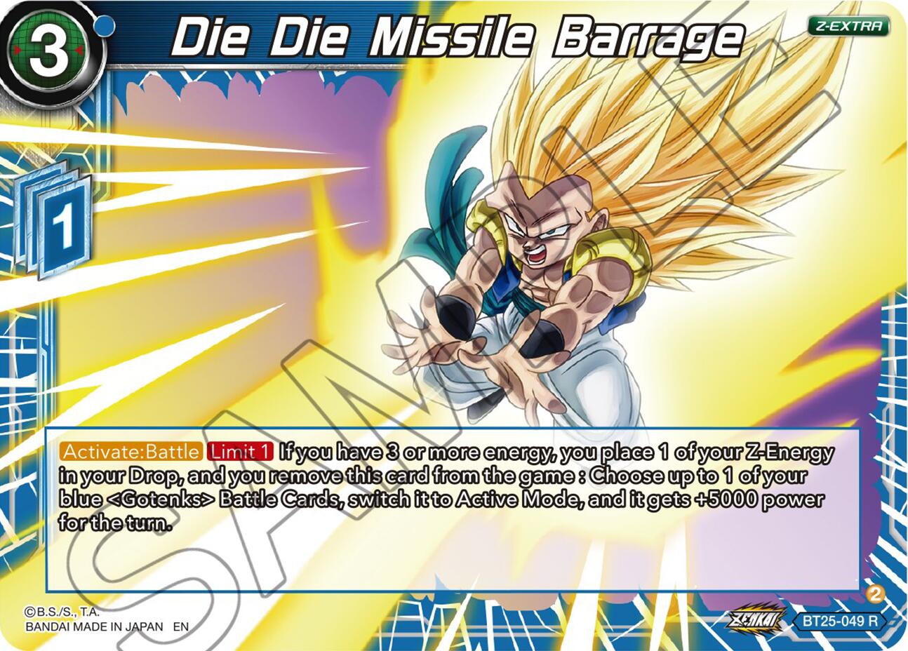 Die Die Missile Barrage (BT25-049) [Legend of the Dragon Balls] | Cracking-Singles