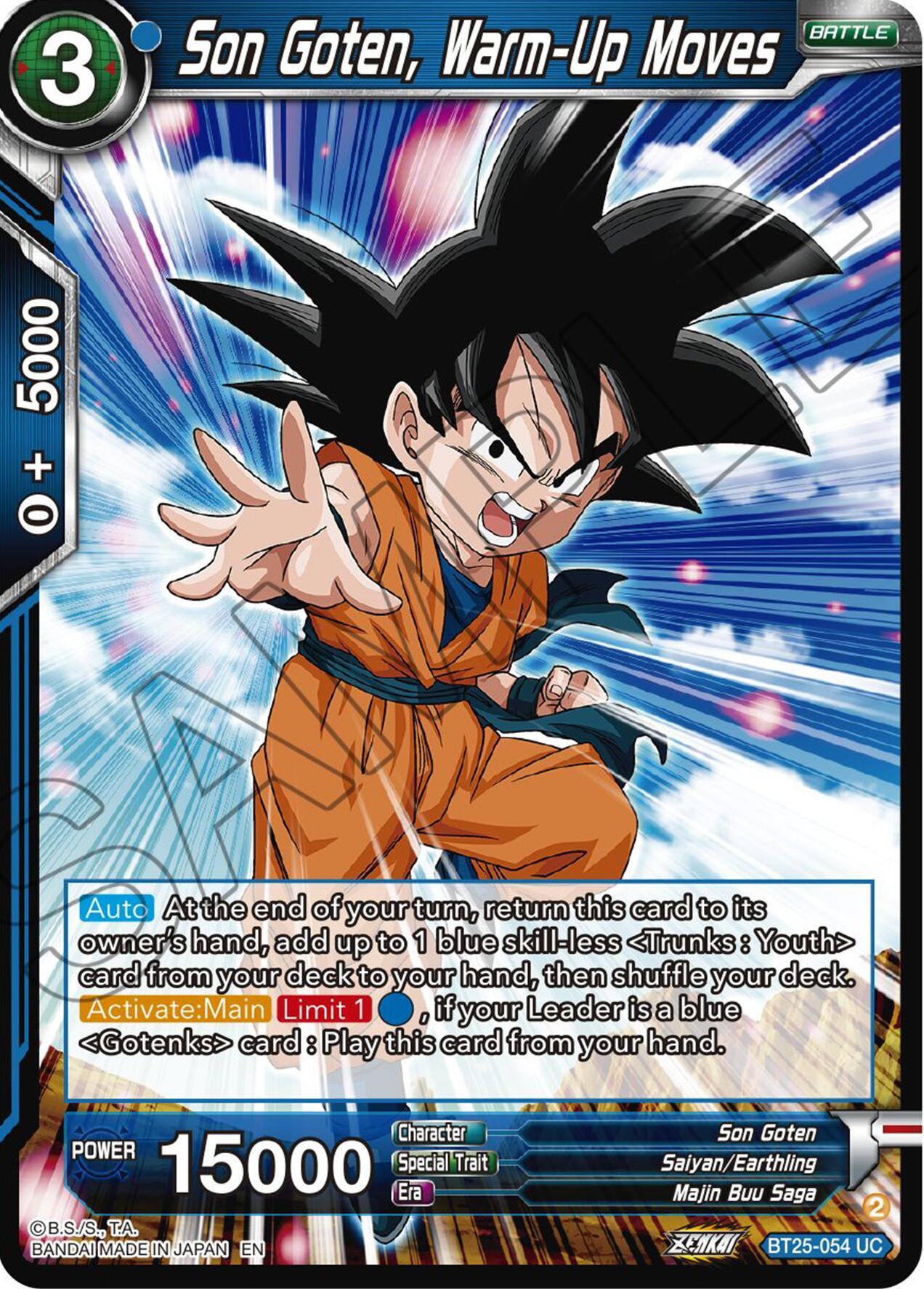 Son Goten, Warm-Up Moves (BT25-054) [Legend of the Dragon Balls] | Cracking-Singles