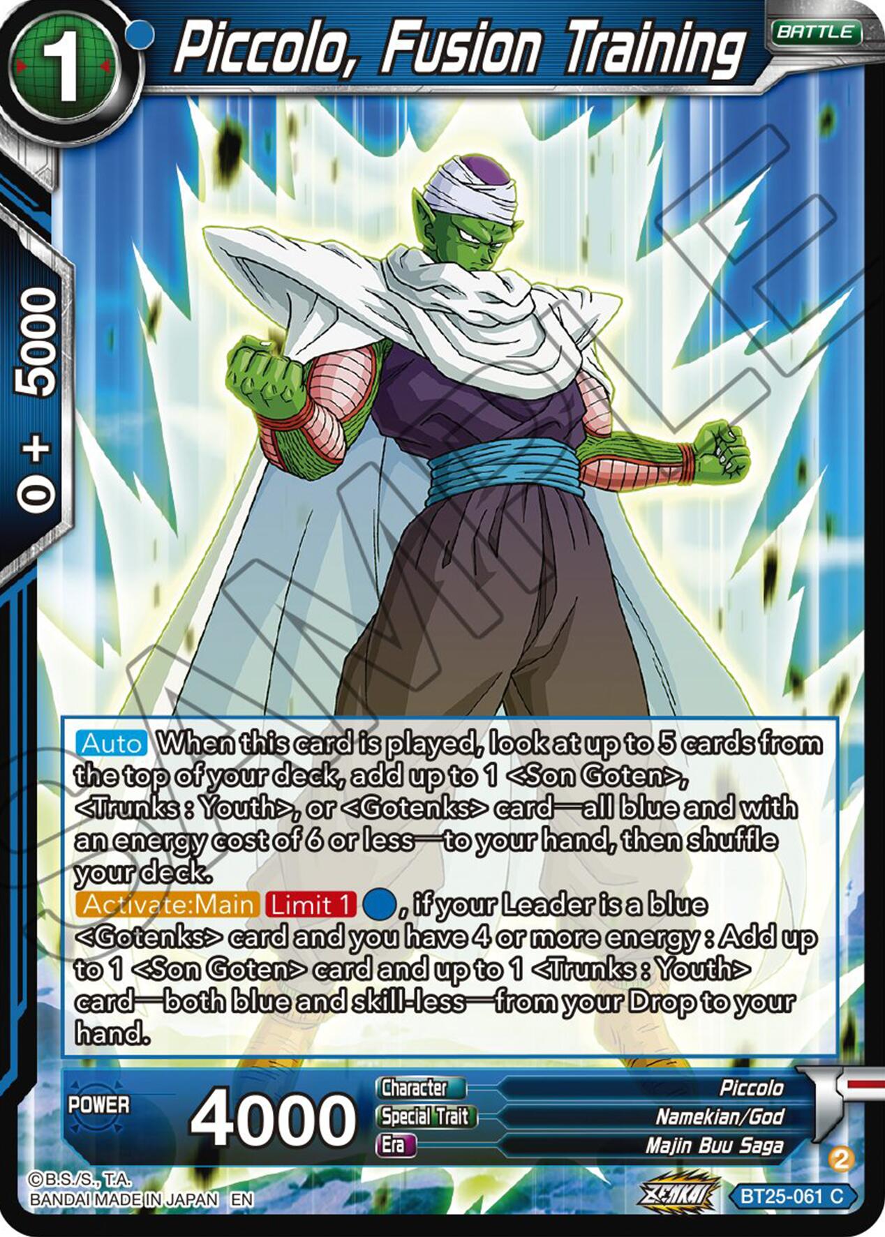 Piccolo, Fusion Training (BT25-061) [Legend of the Dragon Balls] | Cracking-Singles