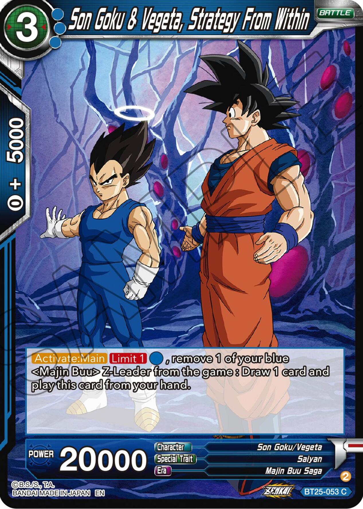 Son Goku & Vegeta, Strategy From Within (BT25-053) [Legend of the Dragon Balls] | Cracking-Singles