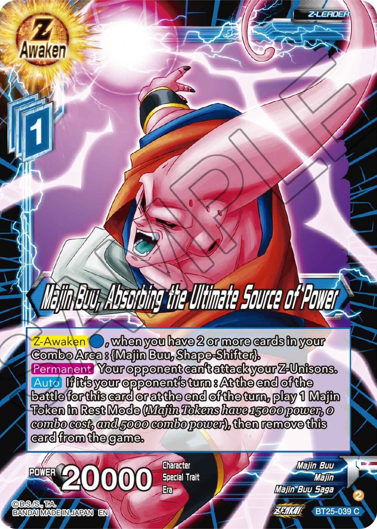 Majin Buu, Absorbing the Ultimate Source of Power (BT25-039) [Legend of the Dragon Balls] | Cracking-Singles