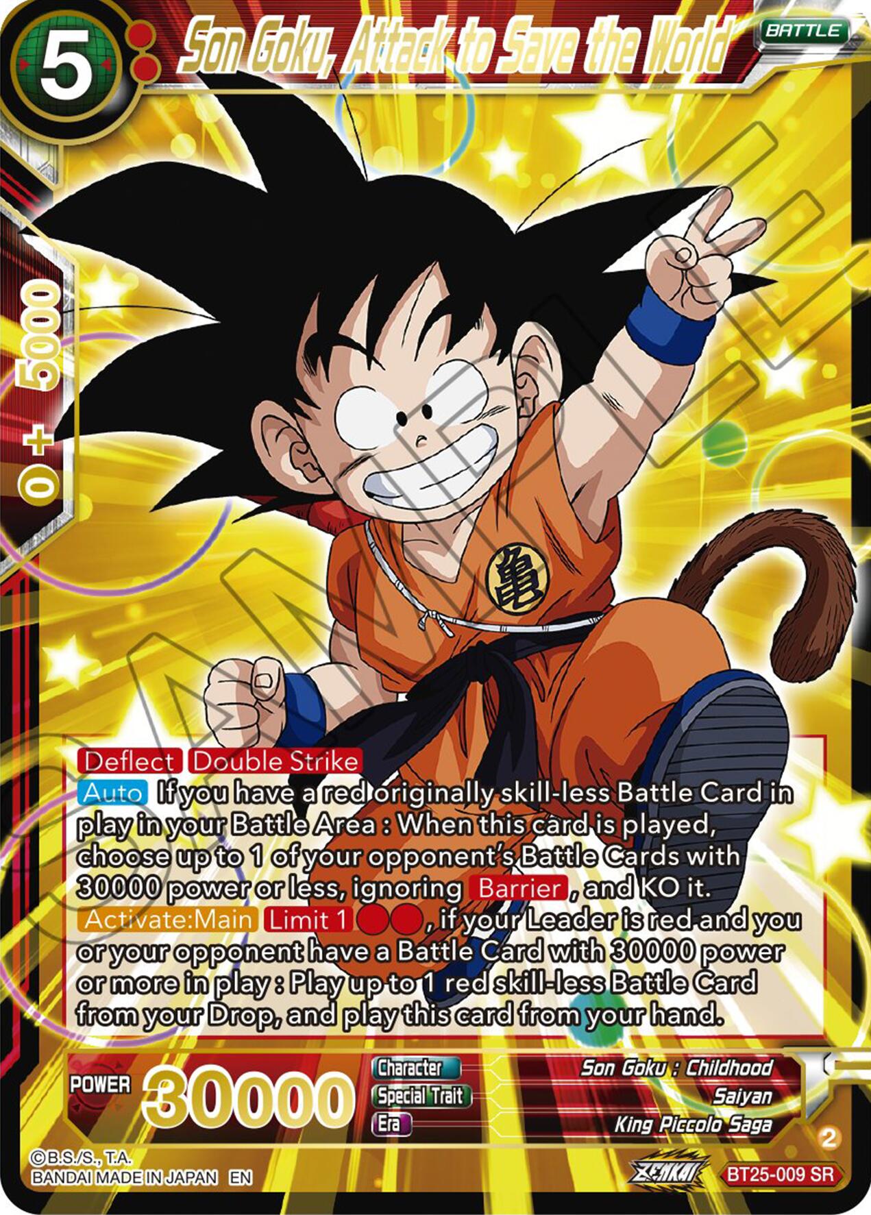 Son Goku, Attack to Save the World (BT25-009) [Legend of the Dragon Balls] | Cracking-Singles