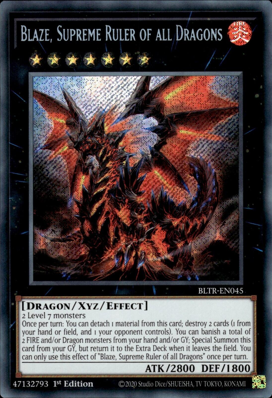 Blaze, Supreme Ruler of all Dragons [BLTR-EN045] Secret Rare | Cracking-Singles