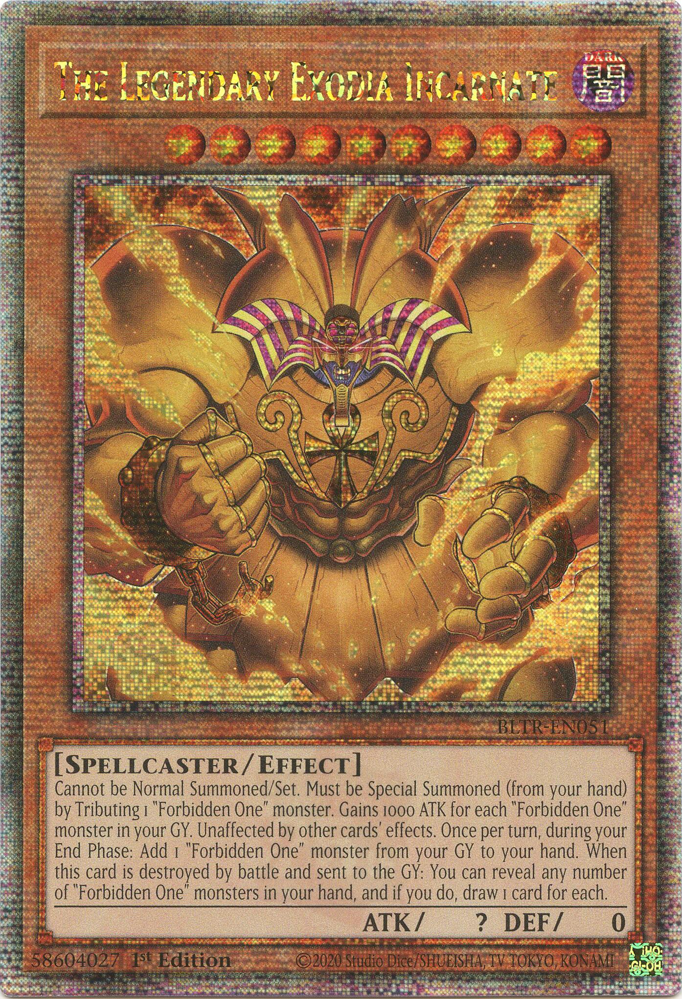 The Legendary Exodia Incarnate (Quarter Century Secret Rare) [BLTR-EN051] Quarter Century Secret Rare | Cracking-Singles