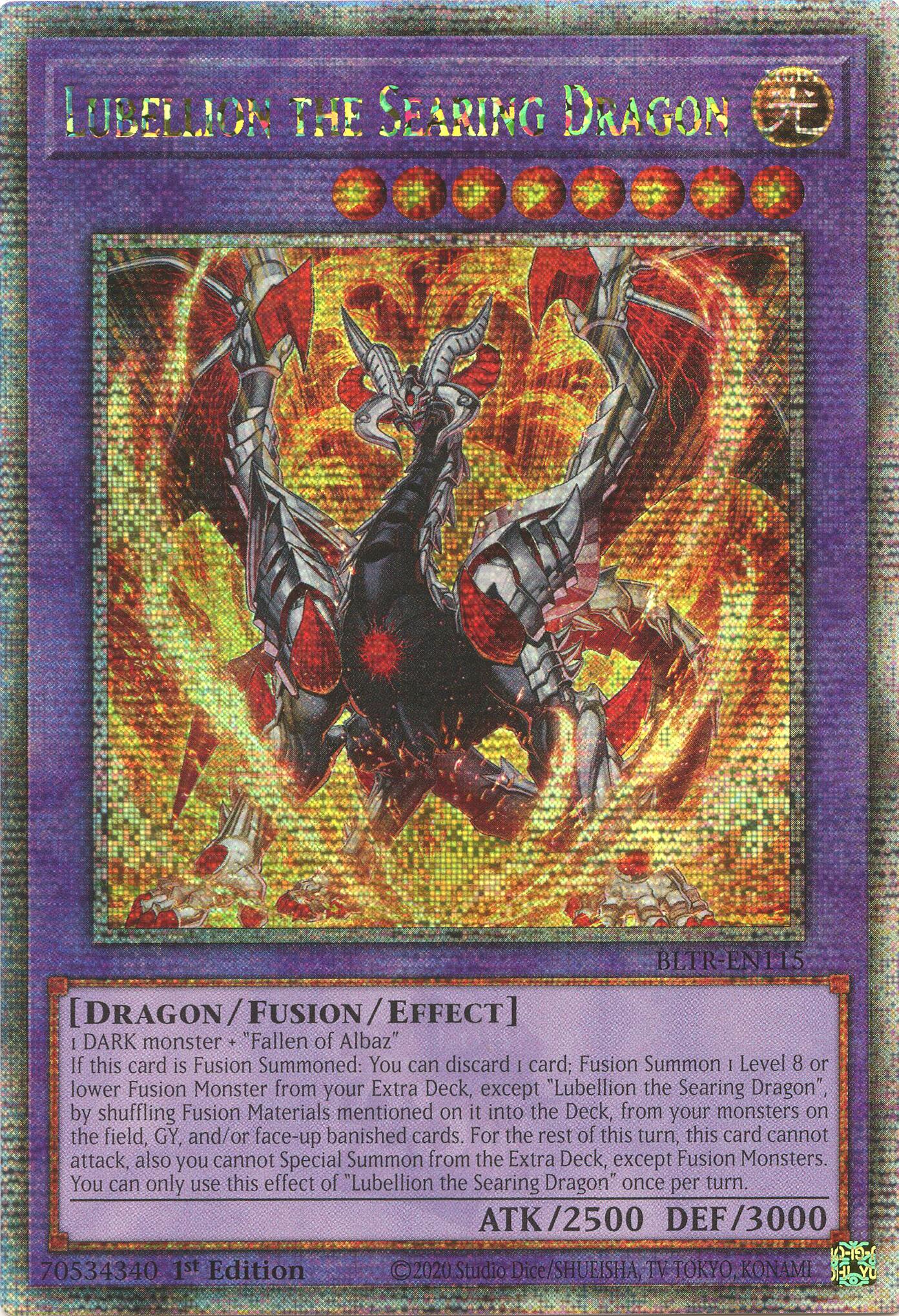 Lubellion the Searing Dragon (Quarter Century Secret Rare) [BLTR-EN115] Quarter Century Secret Rare | Cracking-Singles