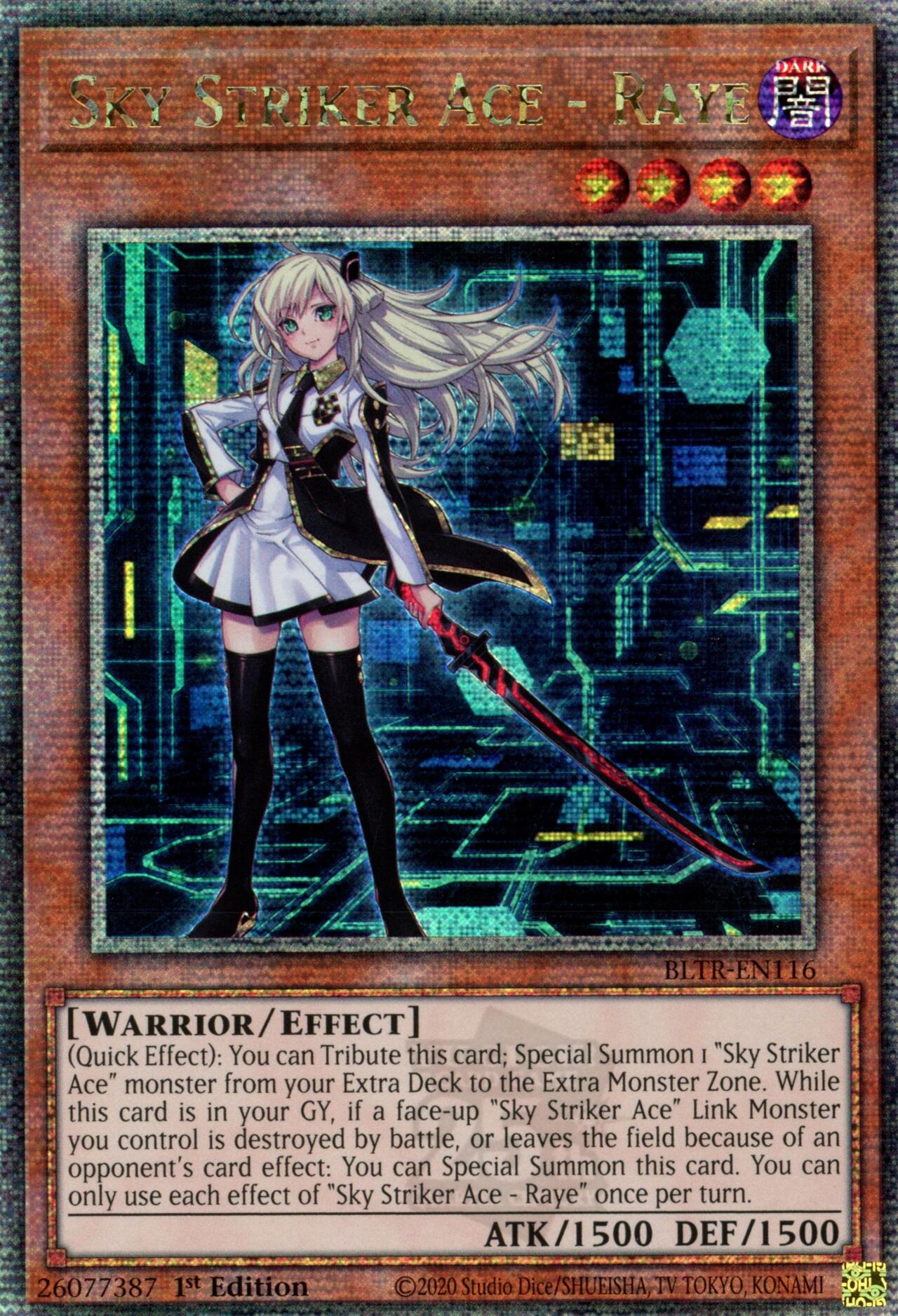 Sky Striker Ace - Raye (Quarter Century Secret Rare) [BLTR-EN116] Quarter Century Secret Rare | Cracking-Singles