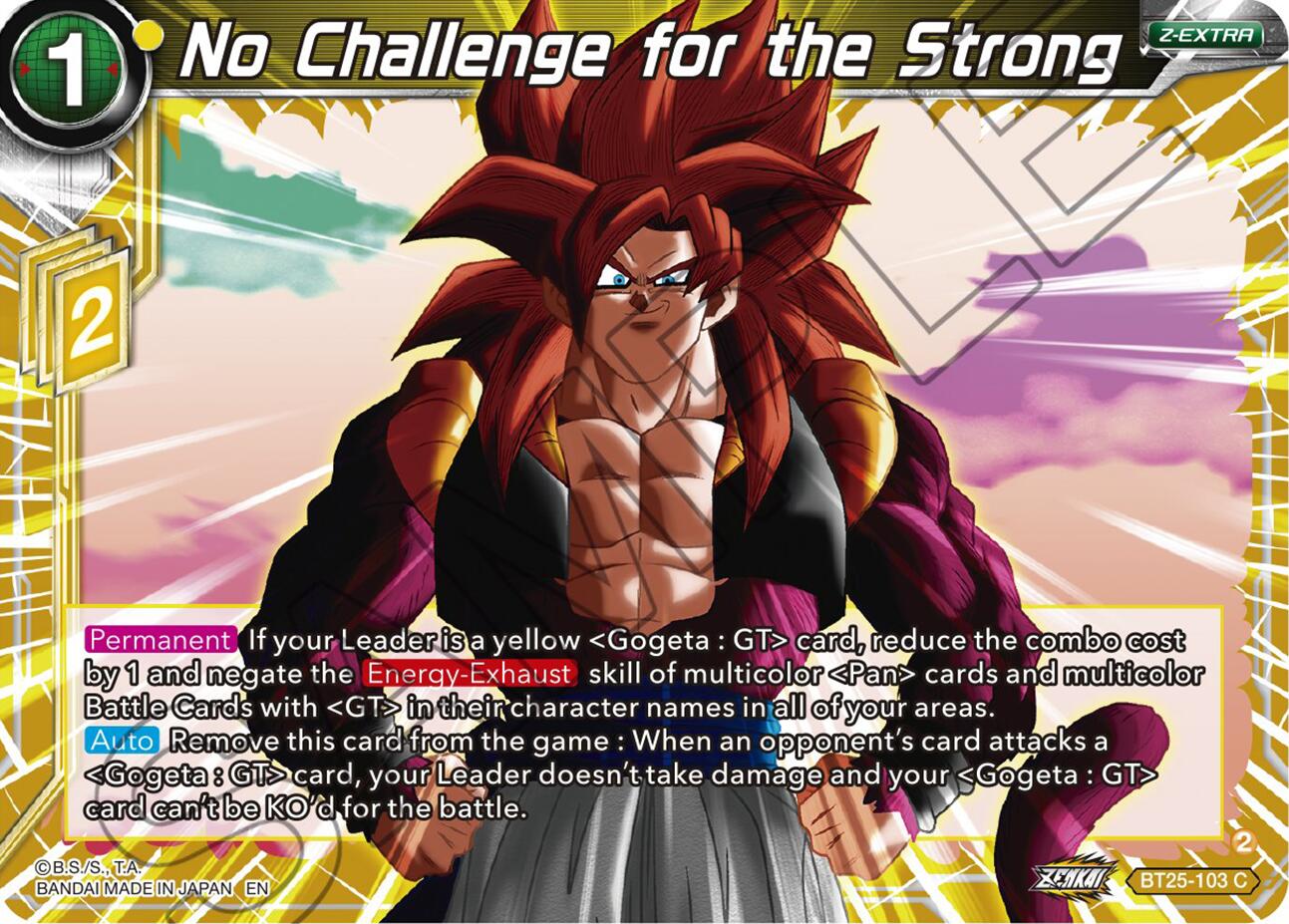 No Challenge for the Strong (BT25-103 C) [Legend of the Dragon Balls] | Cracking-Singles