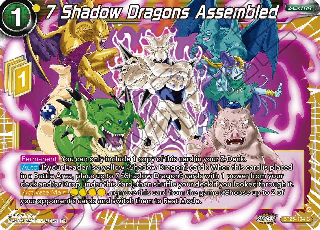 7 Shadow Dragons Assembled (BT25-104) [Legend of the Dragon Balls] | Cracking-Singles