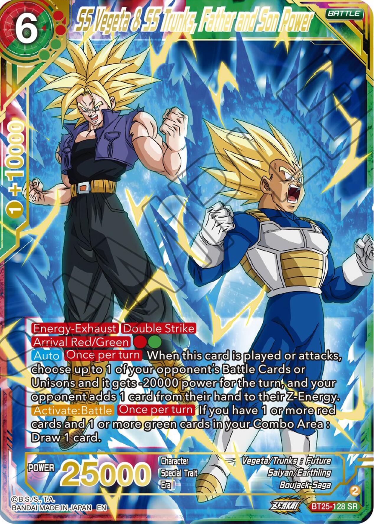 SS Vegeta & SS Trunks, Father and Son Power (BT25-128) [Legend of the Dragon Balls] | Cracking-Singles