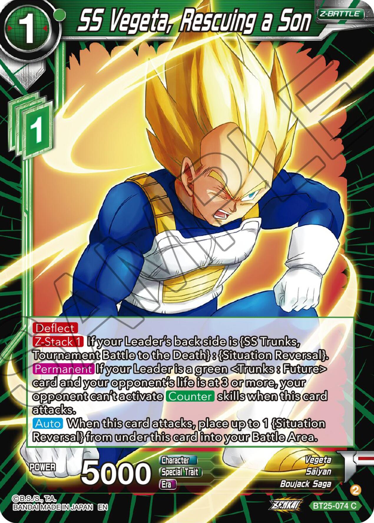 SS Vegeta, Rescuing a Son (BT25-074) [Legend of the Dragon Balls] | Cracking-Singles