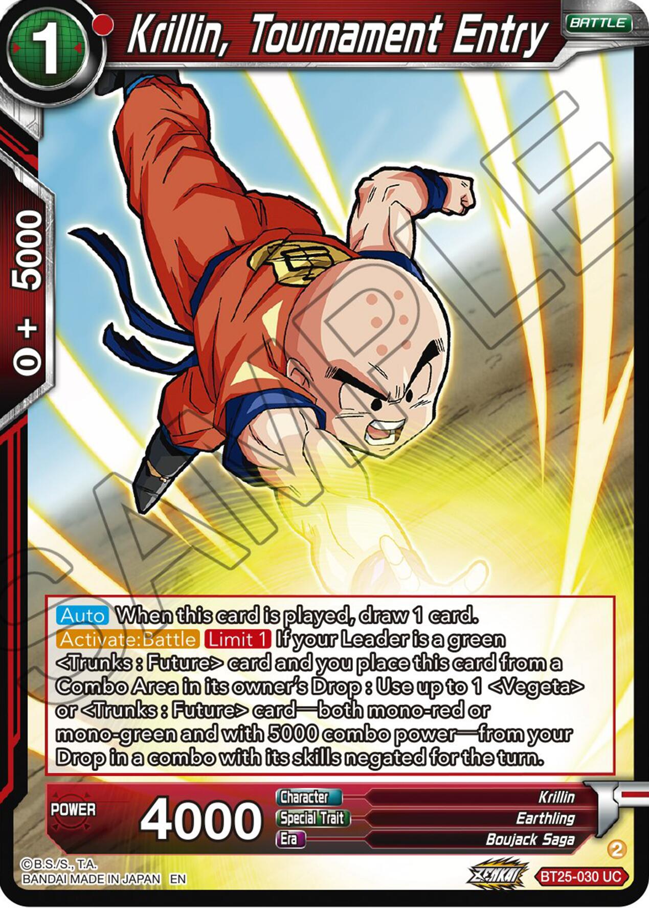 Krillin, Tournament Entry (BT25-030) [Legend of the Dragon Balls] | Cracking-Singles