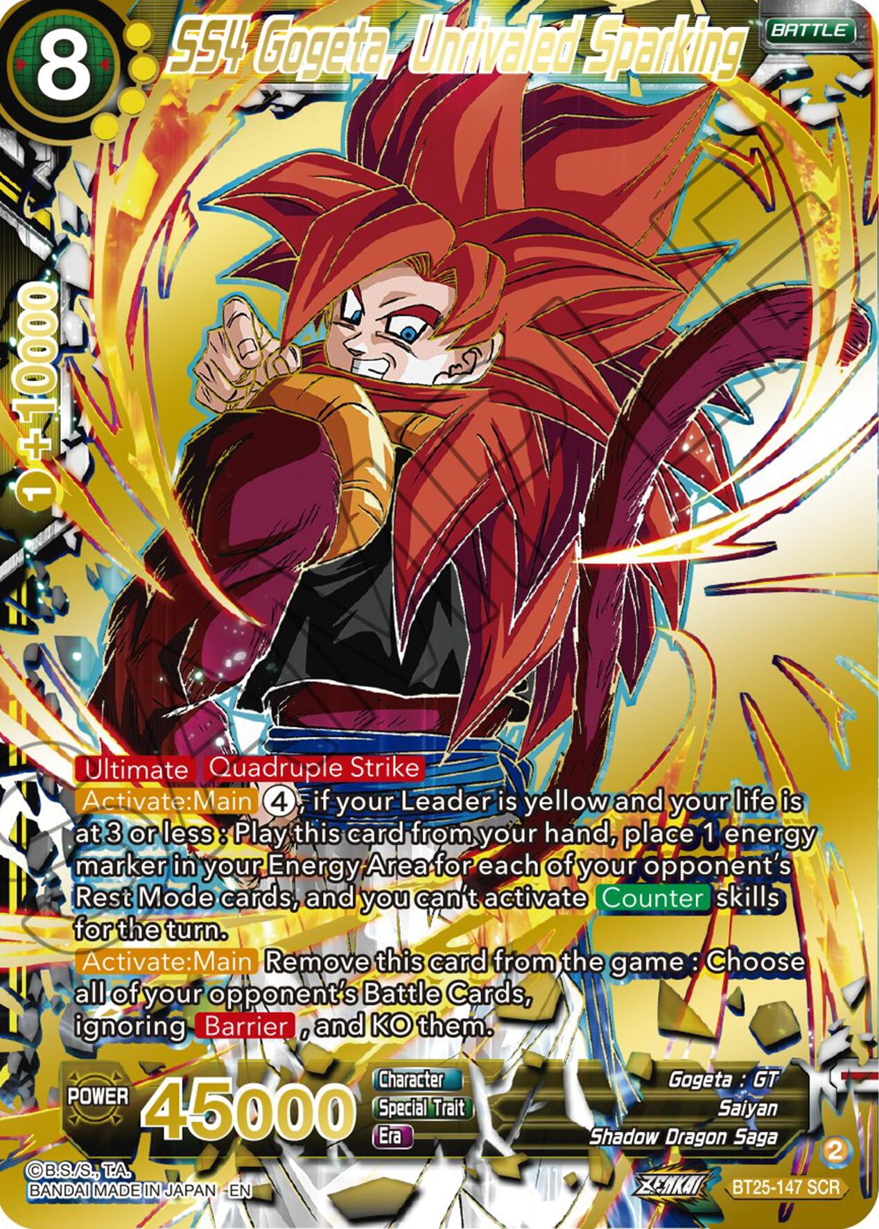 SS4 Gogeta, Unrivaled Sparking (BT25-147) [Legend of the Dragon Balls] | Cracking-Singles