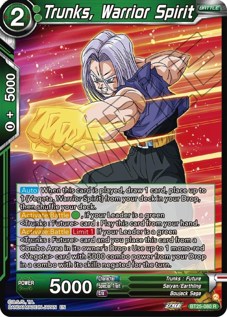 Trunks, Warrior Spirit (BT25-080) [Legend of the Dragon Balls] | Cracking-Singles