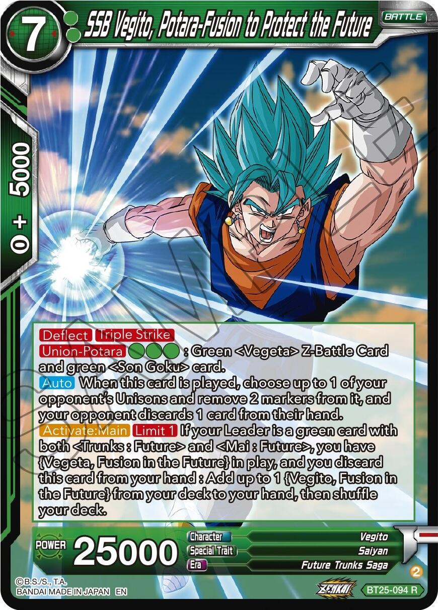 SSB Vegito, Potara-Fusion to Protect the Future (BT25-094) [Legend of the Dragon Balls] | Cracking-Singles