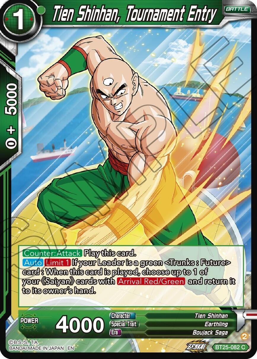 Tien Shinhan, Tournament Entry (BT25-082) [Legend of the Dragon Balls] | Cracking-Singles