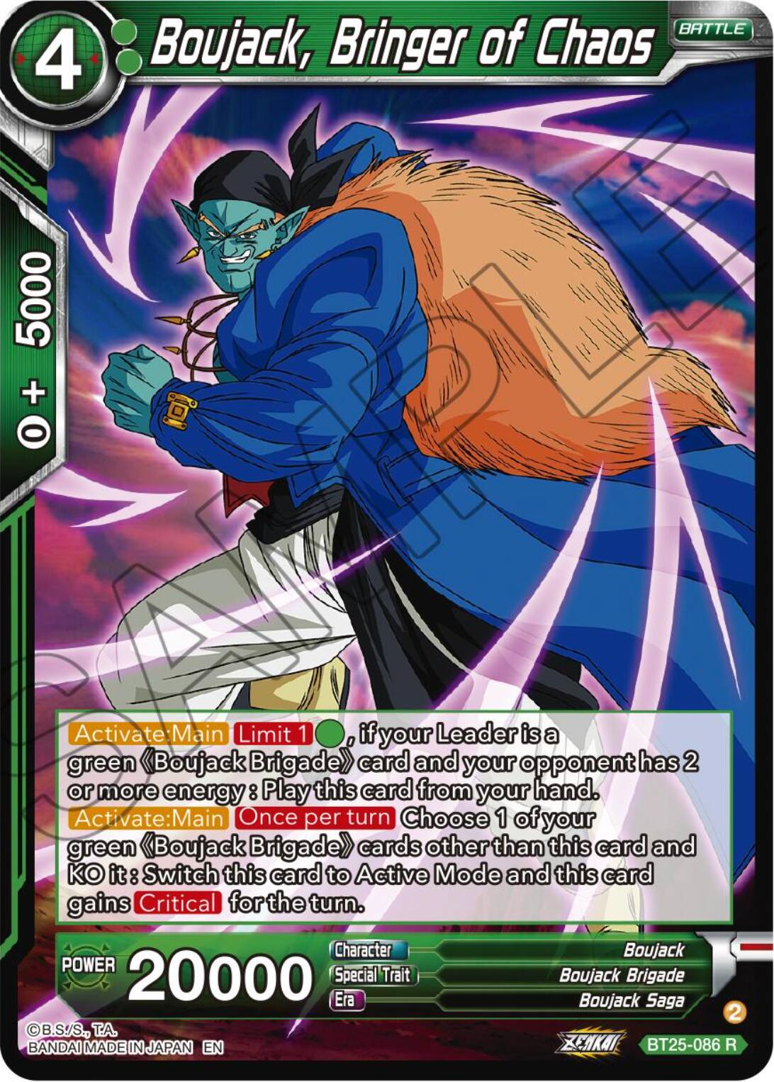 Boujack, Bringer of Chaos (BT25-086) [Legend of the Dragon Balls] | Cracking-Singles