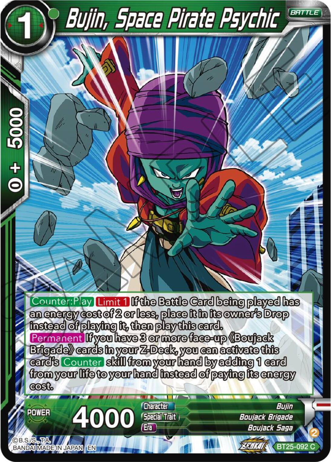 Bujin, Space Pirate Psychic (BT25-092) [Legend of the Dragon Balls] | Cracking-Singles