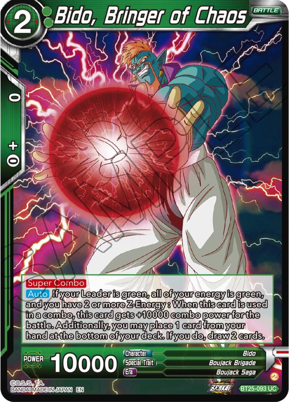 Bido, Bringer of Chaos (BT25-093) [Legend of the Dragon Balls] | Cracking-Singles