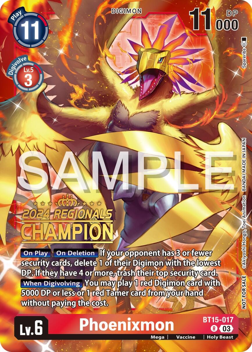 Phoenixmon [BT15-017] (2024 Regionals Champion) [Exceed Apocalypse] | Cracking-Singles