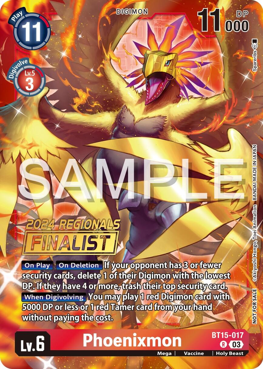 Phoenixmon [BT15-017] (2024 Regionals Finalist) [Exceed Apocalypse] | Cracking-Singles