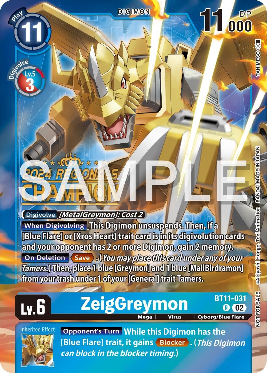 ZeigGreymon [BT11-031] (2024 Regionals Champion) [Dimensional Phase] | Cracking-Singles