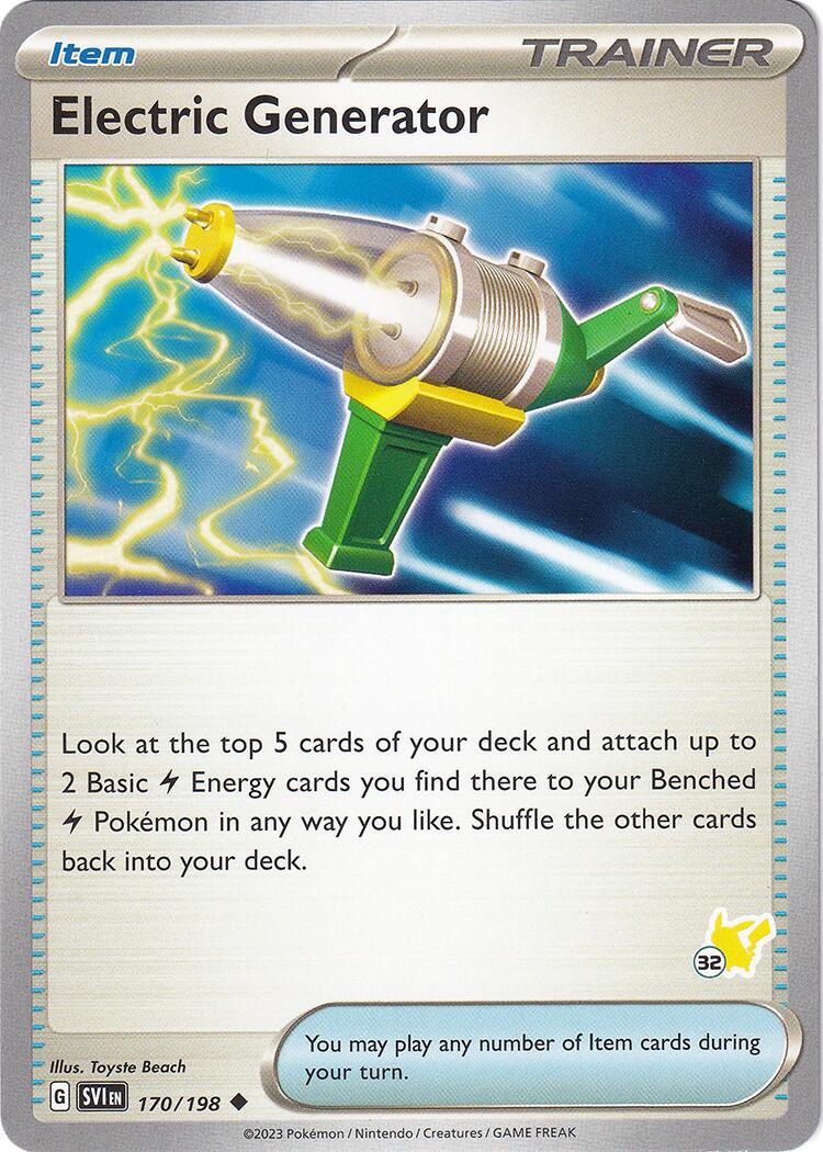 Electric Generator (170/198) (Pikachu Stamp #32) [Battle Academy 2024] | Cracking-Singles