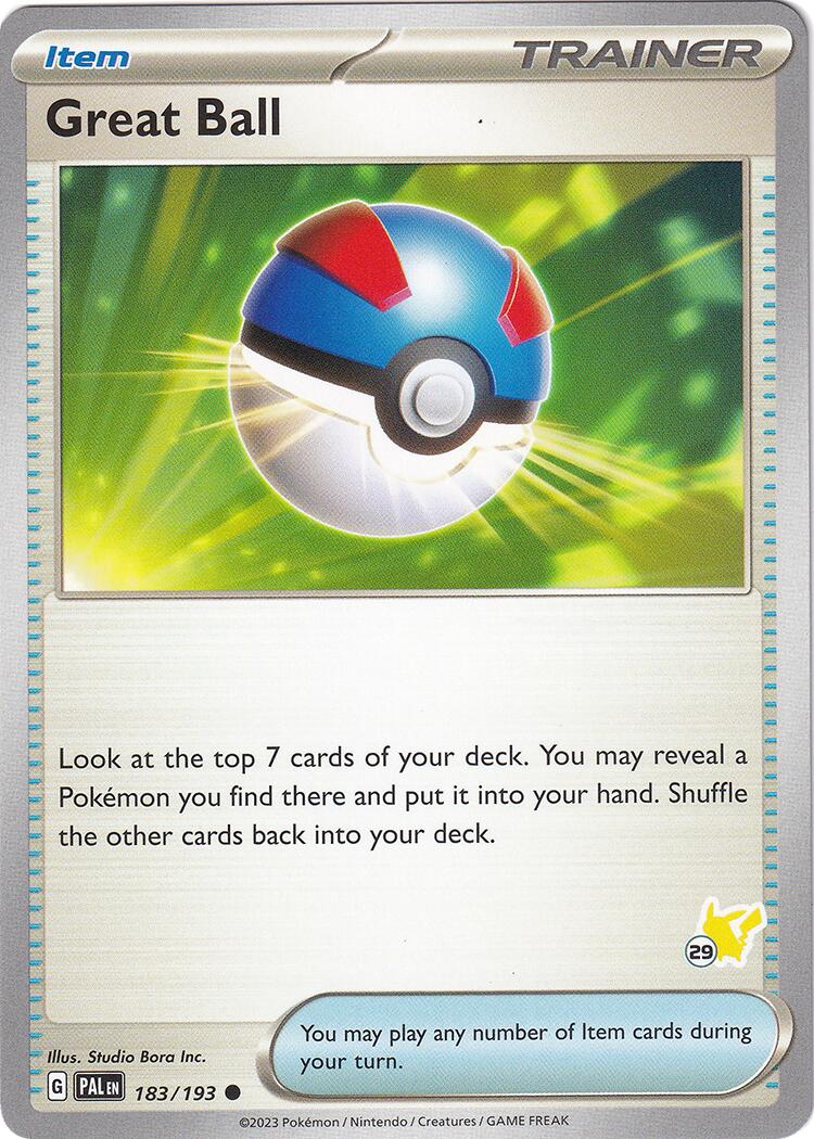 Great Ball (183/193) (Pikachu Stamp #29) [Battle Academy 2024] | Cracking-Singles