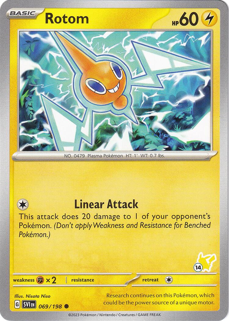 Rotom (069/198) (Pikachu Stamp #14) [Battle Academy 2024] | Cracking-Singles