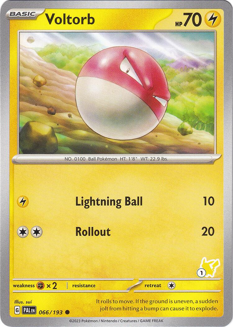 Voltorb (066/193) (Pikachu Stamp #1) [Battle Academy 2024] | Cracking-Singles