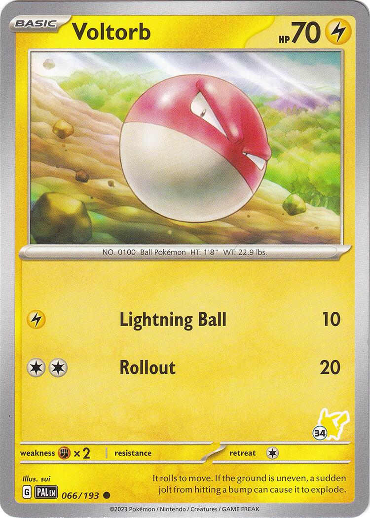 Voltorb (066/193) (Pikachu Stamp #34) [Battle Academy 2024] | Cracking-Singles