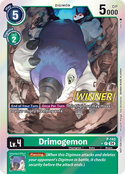 Drimogemon [P-143] (Store Tournament 2024 Jul. – Sep. Winner Pack) [Promotional Cards] | Cracking-Singles