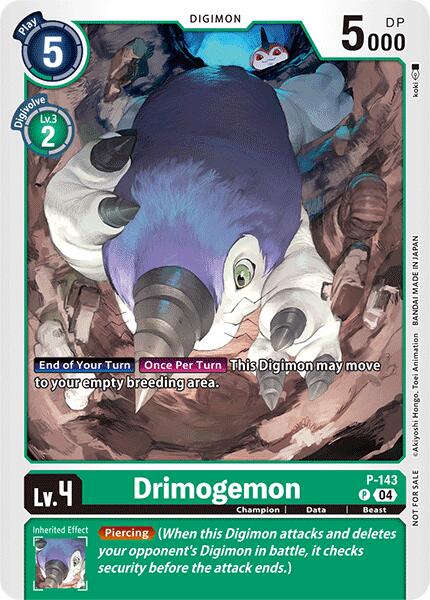 Drimogemon [P-143] (Store Tournament 2024 Jul. – Sep. Participation Pack) [Promotional Cards] | Cracking-Singles