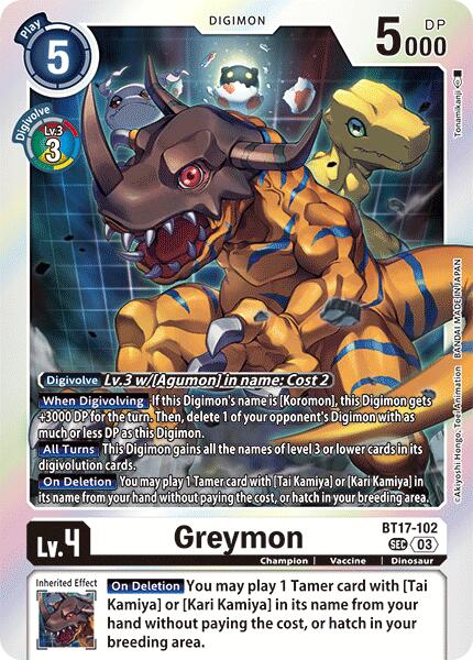 Greymon [BT17-102] [Secret Crisis] | Cracking-Singles