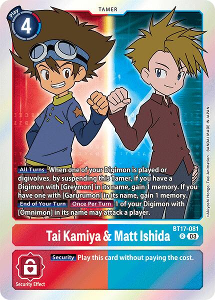 Tai Kamiya & Matt Ishida [BT17-081] [Secret Crisis] | Cracking-Singles