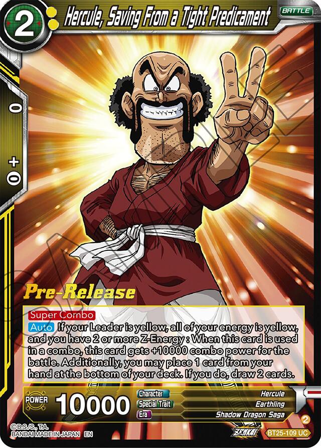 Hercule, Saving From a Tight Predicament (BT25-109) [Legend of the Dragon Balls Prerelease Promos] | Cracking-Singles