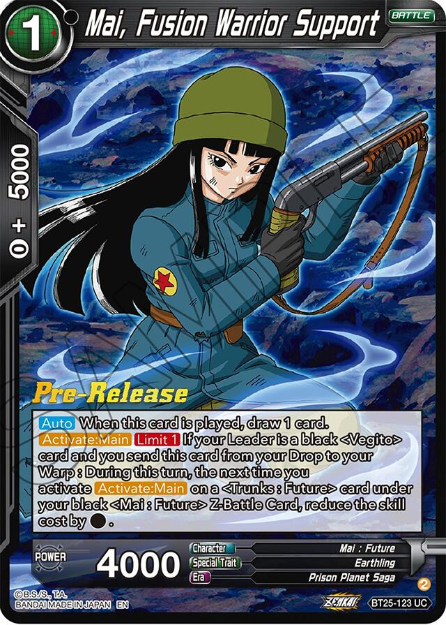 Mai, Fusion Warrior Support (BT25-123) [Legend of the Dragon Balls Prerelease Promos] | Cracking-Singles