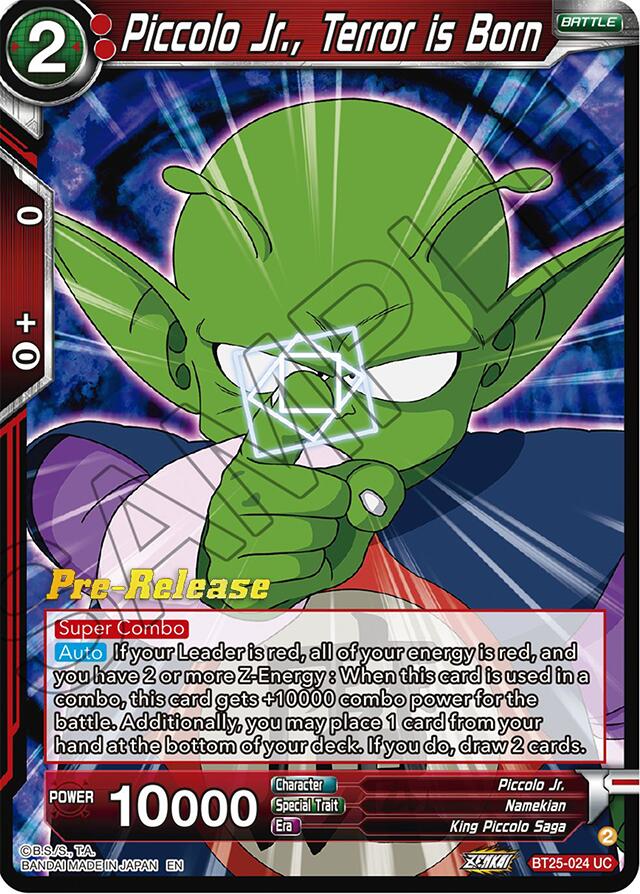 Piccolo Jr., Terror is Born (BT25-024) [Legend of the Dragon Balls Prerelease Promos] | Cracking-Singles